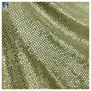 YX1283 300gsm 2 Yards Dense Solid Color Sequins Fabric Stretch Prom Dress Polka Dot Lurex Shiny Sequins Fabric