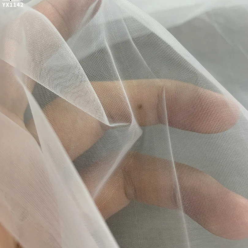 YX1142 22gsm Hardened Stiff Matte Organza Fabric 100 Polyester Woven White Organza Fabric 2 Yards High Quality