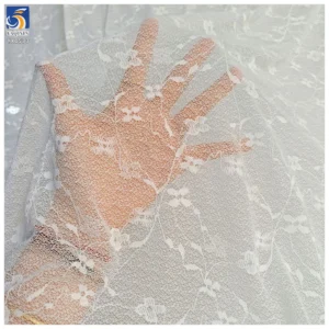 YX1533 Lightweight Floral Jacquard Mesh Lace Fabric for Women's Fashion Garments and Dress Making