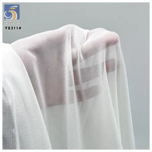YX311 Ready-made Available Breathable 92 Polyester 8 Spandex Korean Mesh Stretch Fabric for Lining Bottoming Shirt