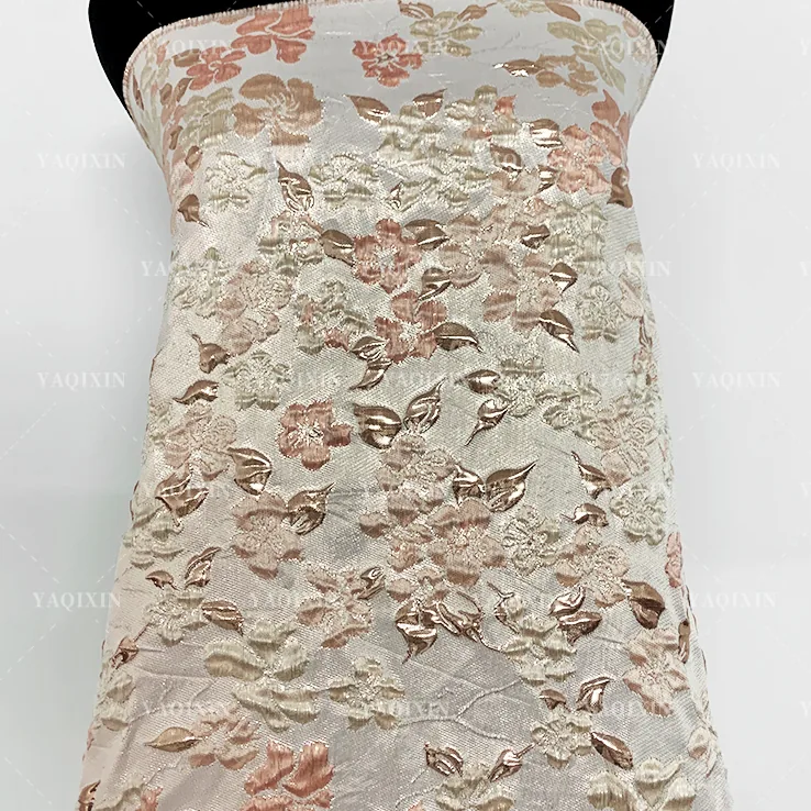 YX1164 180gsm Woven 100% Polyester 3D Jacquard Brocade Fabric Latest Woman Dresses for Clothing