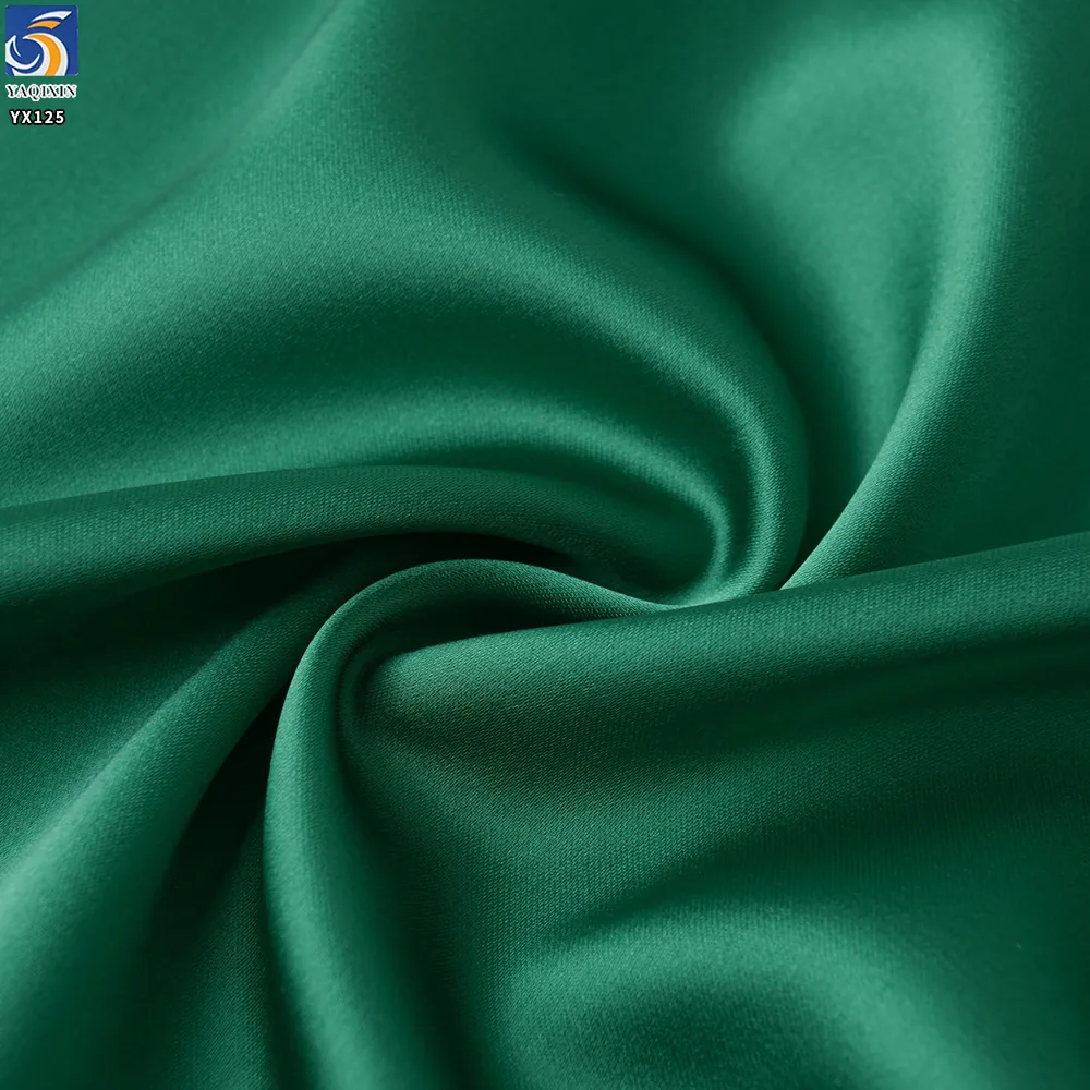 YX125 Wholesale Woven Satin Wrinkle Free Fabric 170gsm Soft Glossy Thick Polyester Satin Fabric
