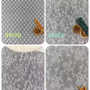 YX1489 Custom Soft Nylon Stretch Jacquard Mesh Lace Fabric for Fitted Dresses Blouses Tops Skirts and Fashion Clothing