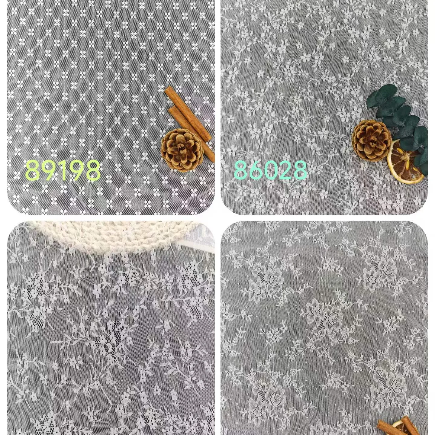 YX1489 Custom Soft Nylon Stretch Jacquard Mesh Lace Fabric for Fitted Dresses Blouses Tops Skirts and Fashion Clothing
