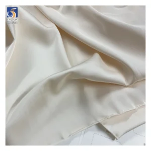 YX1060 150cm 105gsm Cheap Plain Apricot Woven High Elastic Satin Fabric Full Dress Stretch Satin Fabrics for Sales 1 Yard