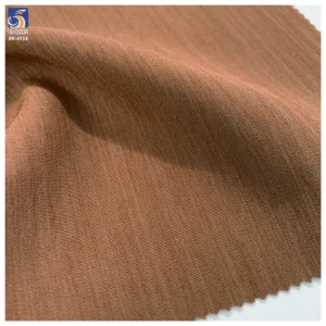 DV-6714 Cheap Wholesale 135g Brown Fashion 70% Polyester 30% Nylon Micro Crinkle Chiffon Fabric Airy for Womens Blouse RTS
