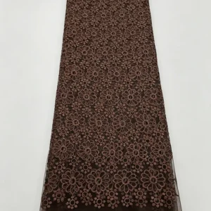 YX1022 300 Yards of Custom Patterned and Embroidered Polyester Mesh Fabrics 3-Day Custom Design Embroidered Mesh Fabrics