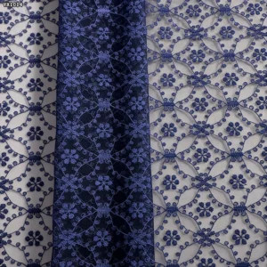 YX1014 Fashion New Style 2026 Embroidery Tulle Mesh Fabric Polyester Snowflake Pattern Embroidered Tulle Fabric for Girls Skirt