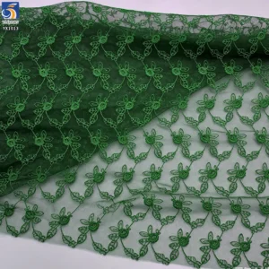 YX1013 Cheap Solid Color Florals Embroidery Custom Picture Tulle Mesh Fabric Textiles for Women's Garments Embroidery Fabric