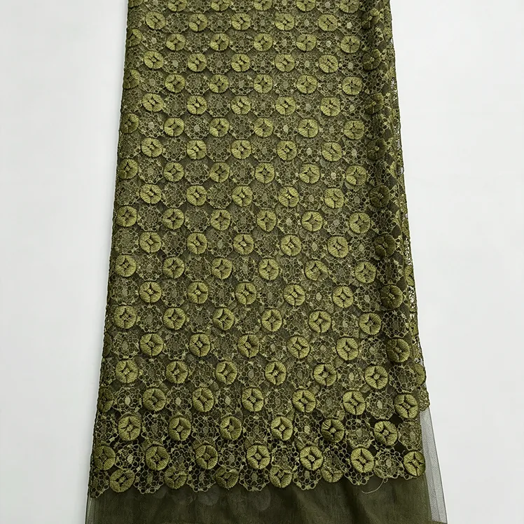 YX1024 Customer's Luxury Brand Logo Embroidered Tulle Fabrics 300 Yards of 3-Day Pattern Custom Embroidered Mesh Fabric