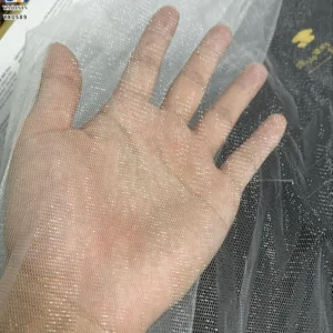 YX1589 Glossy Tulle Fabric Sheer Transparent Mesh 20D Polyester for Bridal Wedding Gowns and Evening Dresses