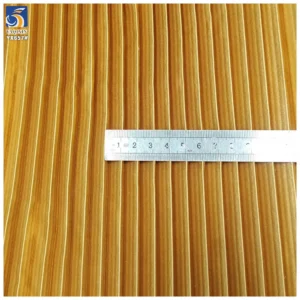 YX657-1 Gold Polyester Shiny Satin Party Dress Fabric by the Yard Soft Customized Shiny Pleated Satin Fabric