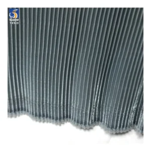 YX929-1 Multicolor Custom Designs Satin Pleated Dress Apparel Fabric Woven Soft 100 Polyester Elastic Satin Pleated Fabric
