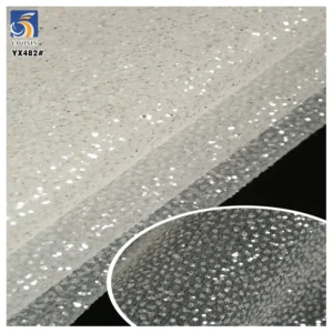 YX482 Silver Sparkle Dust Glitter Tulle Mesh Fabric for Bridal Wedding Dress