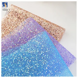 YX569 Multicolor 2025 Large Glitter Fabric Knit Mesh Sparkle Shiny Glitter Mesh Fabric for Wedding Bride Dresses