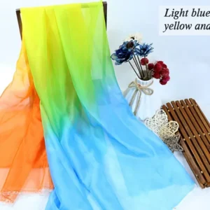 YX2088 Premium Polyester Soft Ombre Silk Chiffon Fabric Rainbow Digital Print Fabric Gradient