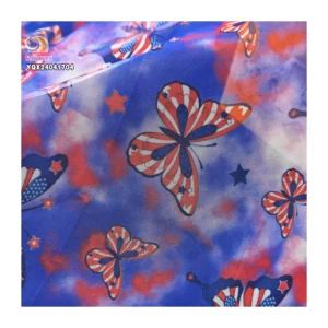 USA Popular Beautiful Butterflies Tulle Fabric for Party Custom 100%Polyester Print Fabric Soft Tulle
