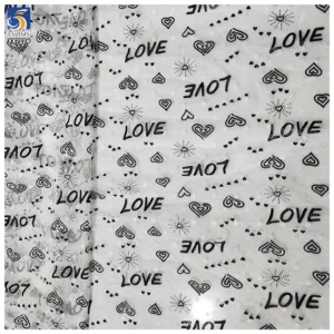 YX722 Valentine's Day Jacquard Tulle Fabric With Black Heart Pattern Lightweight Mesh Fabric for Dresses Crafts