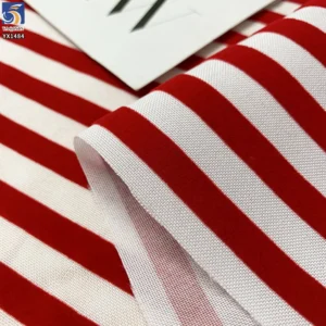 YX1484 160gsm Custom Polyester Glitter Stripe Flocked Canvas Fabric for Halloween Garments Party Decor