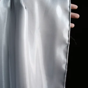 Metallic Reflective Silky 150gsm 100% Polyester High Water Glossy Liquid Black Satin Fabric Shiny Satin Organza Fabric