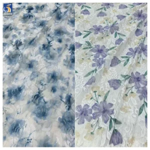 YX1232 2 Yards Color Digital Printing Large Rose Flowers Lace Fabrics Embroidered French Dress Chantilly Lace Fabric 202