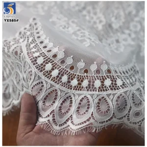 YX586 Readymade French Wide 1.5m Eyelash Lace Fabric Polyester Home Textile Curtain Eyelash Lace Fabrics