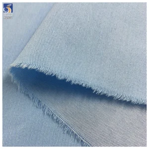 A2502 100D 150gsm Lightweight Washed Denim Look Fabric Cotton Polyester Lyocell Blend 178cm Jacket Coat Pant Fabric