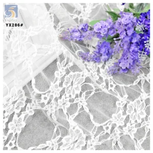 YX286 New Arrivals 2024 Elastic Jacquard Spandex Nylon Black Lace Fabric Sexy Lingerie Swimsuit Lace Fabric
