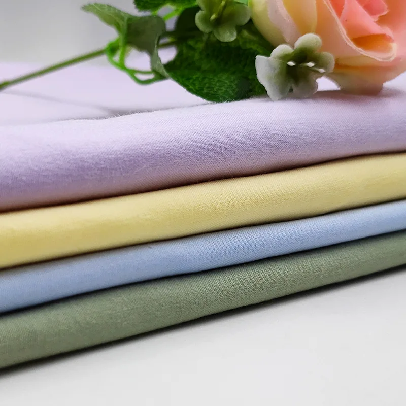 115gsm Washed Poplin Fabric Wholesale Soft Washed Fabric 80S for Baby, Dress Fabric