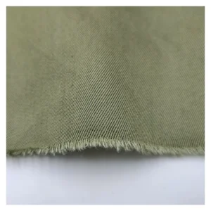 C262-1 Wholesale 220gsm Grass Green 68% Cotton 29% Polyester Blended Stretch TC Cotton Twill Fabric for Pants/Shirts