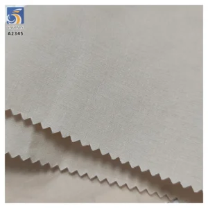 A2345 Spring Women Shirting Fabric 60 Counts 110gsm 100% Cotton Poplin Plain Washed Cotton Fabric