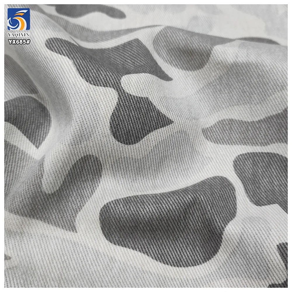 YX685 Heavyweight 360gsm 100% Cotton Twill Camouflage Fabric 7*7 Reactive Printing Fabric Custom Camouflage Fabric