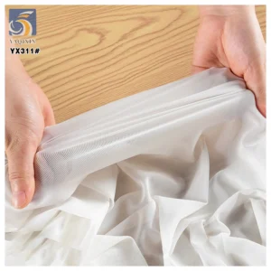 YX311 Ready-made Available Breathable 92 Polyester 8 Spandex Korean Mesh Stretch Fabric for Lining Bottoming Shirt