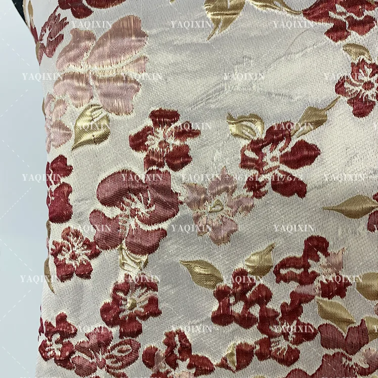 YX1164 180gsm Woven 100% Polyester 3D Jacquard Brocade Fabric Latest Woman Dresses for Clothing
