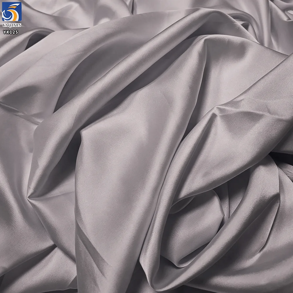 YX125 Wholesale Woven Satin Wrinkle Free Fabric 170gsm Soft Glossy Thick Polyester Satin Fabric