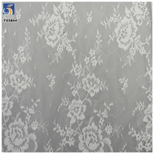 YX584 2026 Support Customized Colors European and American Wedding Lace Fabric Eyelash Lace Fabric for Bride