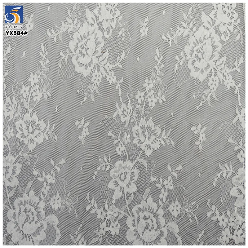 YX584 2026 Support Customized Colors European and American Wedding Lace Fabric Eyelash Lace Fabric for Bride