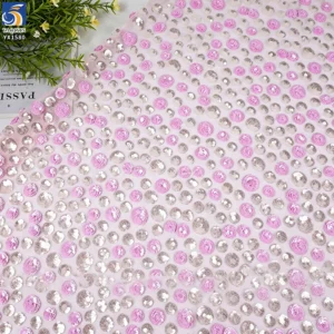 YX1580 Cost Effective Two Tone 3D Flower Sequin Embroidery Fabric for Evening Dresses Prom Gowns and Statement Fashion