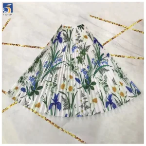 YX506-2 Factory Custom Asymmetric Pleated Print Fabric Satin Velvet Nigerian Dress Cut to Size/fish Cut Dress Velvet