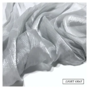 YX2073 Premium 100%Polyester Crepe Crinkle Silk Satin Organza Fabric Bridal Wedding Shiny Chiffon Dress Fabric