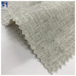 SL1319 280g Wholesale 65% Cotton 30% Polyester 5% Spandex Gray Brushed Stretch Suit Fabric Woman Suit Pant Stretch Fabric