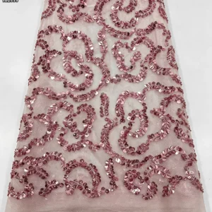 YX1559 Wholesale Sequin Embroidered Lace Fabric Sparkle Mesh Textile for Dresses Gowns and Garment Making