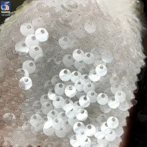 YX1594 Fish Scale Sequin Fabric 5MM Dense Shiny Sequins for Dresses Gowns Stage Wear and Fashion Apparel