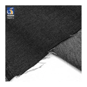 YX2647-1 Black Denim Fabric Stretch Woven Textile Wholesale for Jeans Pants Jackets and Garment Manufacturing