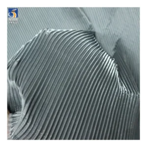 YX929-1 Multicolor Custom Designs Satin Pleated Dress Apparel Fabric Woven Soft 100 Polyester Elastic Satin Pleated Fabric