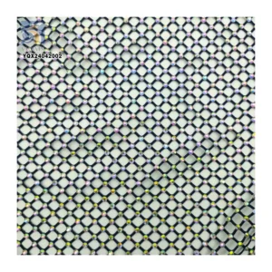 Reasonable Price 130gsm 100%Polyester Black Net Mesh Lace Fabric With Shiny Rhinestones