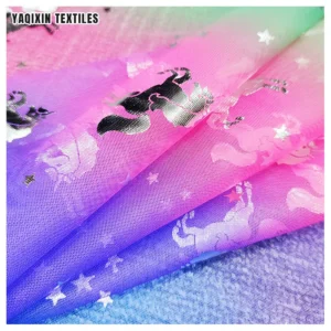New Trends Twill 100% Polyester Digital Print Fabric Pegasus Star Pattern Design Colorful Garment Fabric