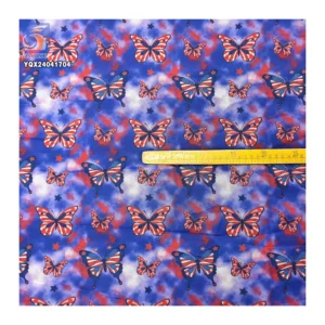 USA Popular Beautiful Butterflies Tulle Fabric for Party Custom 100%Polyester Print Fabric Soft Tulle