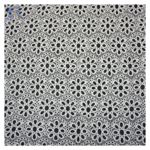 YX2440 Reasonable Price African Lace Fabric White Hollow Out Eyelet Water Soluble Embroidery Milk Silk Lace Fabric