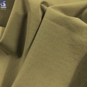 YX2075 145gsm 75D 85% Nylon 15% Spandex 4 Way Stretch Matte Double Line Grid Outdoor Fabric for Jackets and Pants